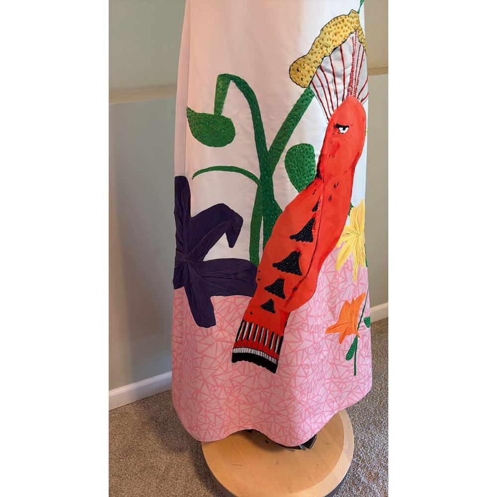 Alice + Olivia - Sleeveless dress with embossed bird and flower print - Picture 9 of 11